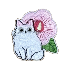Cat Pink Flower