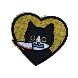 Heart Black Cat